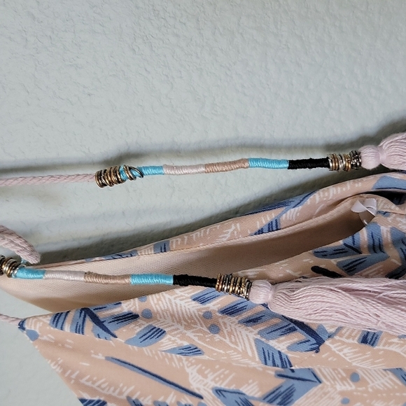 Lulu's NWT Romantic Boho Festival Spring Summer Fairy Tassel Tie Mini Dress XS - Picture 6 of 10